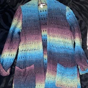 Colorful cardigan! 🌈